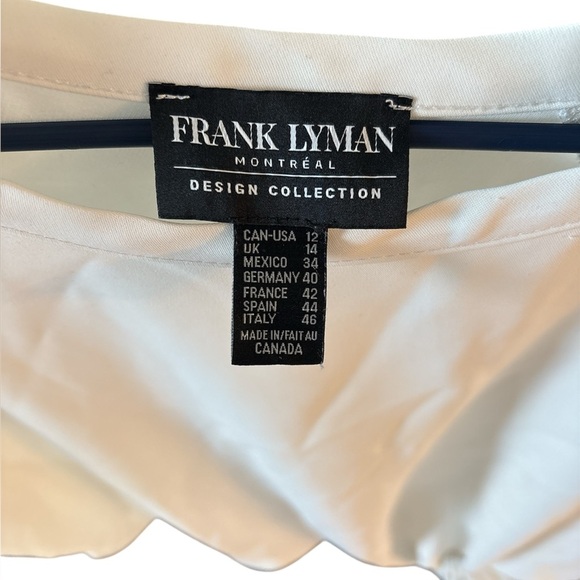 Frank Lyman tie-front blouse-White-Size 12 - Picture 4 of 6